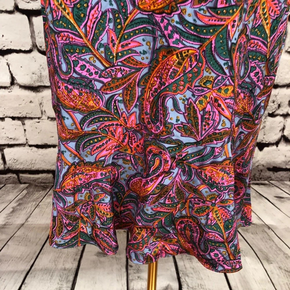 NWT J. Crew Ruffled Dress in Vibrant Paisley Pink - Picture 6 of 8